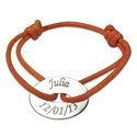 Bracelet jeton ovale gravé Bracelet jeton ovale gravé