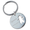 Porte-clés chérubin garçon gravé Porte-clés chérubin garçon gravé