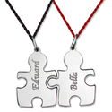Pendentif puzzle duo personnalisé Pendentif puzzle duo personnalisé