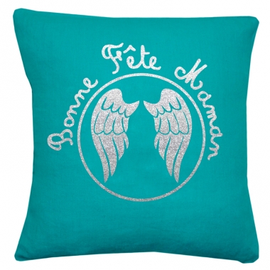 Coussin personnalisé bleu Coussin personnalisé bleu