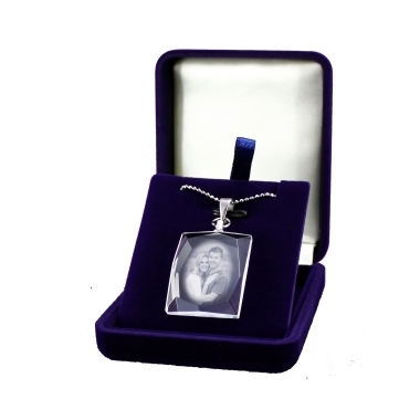 Pendentif verre photo gravée Pendentif verre photo gravée