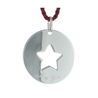 Pendentif étoile gravé Pendentif étoile gravé