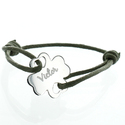 Bracelet trèfle ajouré coeur gravé Bracelet trèfle ajouré coeur gravé