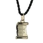 Pendentif lettre d'amour gravé plaqué or
