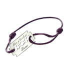 Bracelet lame de rasoir gravée