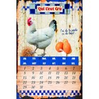 Calendrier en métal l'oeuf ou la poule