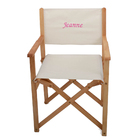 Fauteuil de réalisateur en hêtre toile écrue
