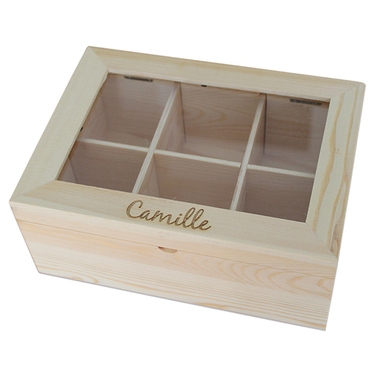 Coffret à thé gravé Coffret à thé gravé