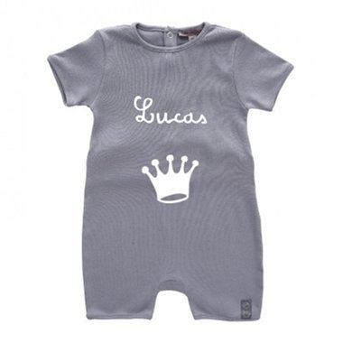 Body bébé gris personnalisé Body bébé gris personnalisé