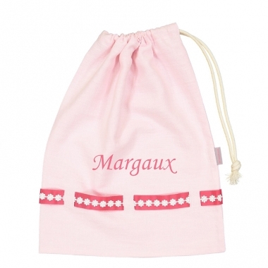 Sac à linge Flore brodé Sac à linge Flore brodé