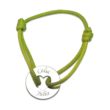 Bracelet jeton ajouré coeur personnalisé Bracelet jeton ajouré coeur personnalisé