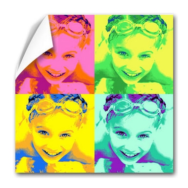 Poster popart personnalisé avec 4 photos Poster popart personnalisé avec 4 photos