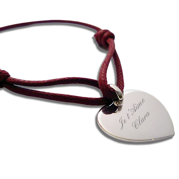 Bracelet coeur personnalisé pour femme