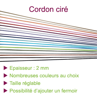 Cordons en coton ciré