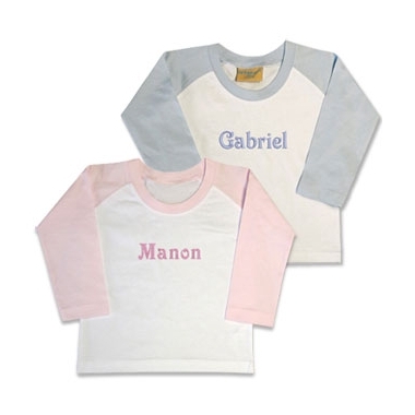 t-shirt bébé bicolore personnalisé t-shirt bébé bicolore personnalisé