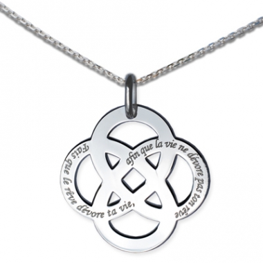 Pendentif gravé rosace Pendentif gravé rosace