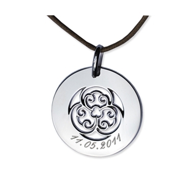 Pendentif rond trèfle ajouré personnalisé Pendentif rond trèfle ajouré personnalisé