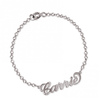 Bracelet prénom carrie argent massif Bracelet prénom carrie argent massif