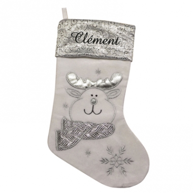 Botte de Noël blanche personnalisée Botte de Noël blanche personnalisée