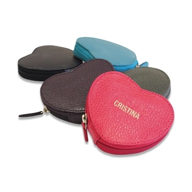 Porte-monnaie cuir coeur personnalisé Porte-monnaie cuir coeur personnalisé