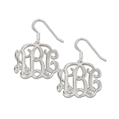 Boucles d'oreilles initiales monogramme Boucles d'oreilles initiales monogramme