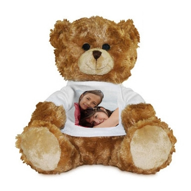 Peluche photo personnalisée ours brun Peluche photo personnalisée ours brun