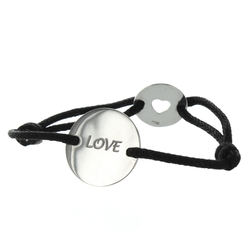Bracelet Saint Valentin médaille ronde