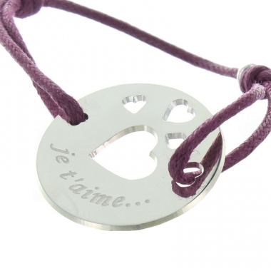 Bracelet jeton petits coeurs Bracelet jeton petits coeurs