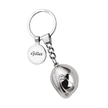 Porte-clés casque de moto médaille gravée Porte-clés casque de moto médaille gravée