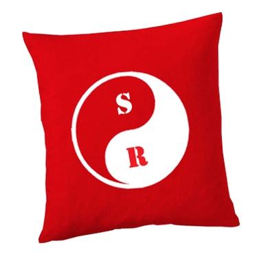 Coussin carré personnalisé Yin Yang Coussin carré personnalisé Yin Yang
