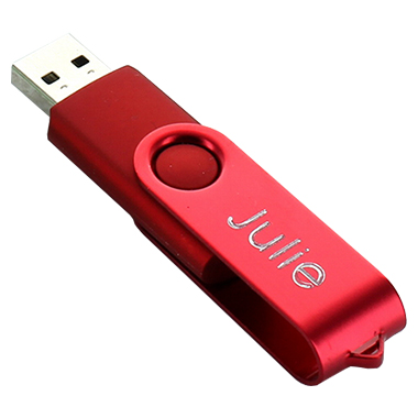 Clé USB couleur gravée prénom