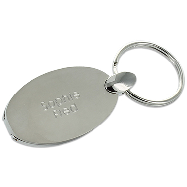 Porte-clés miroir gravé