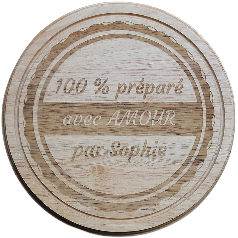 Planche à fromage gravée