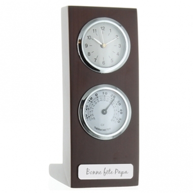 Horloge thermomètre gravé Horloge thermomètre gravé