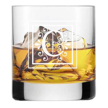 Verre à whisky initiale Verre à whisky initiale