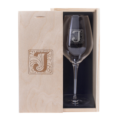 Verre à vin initiale prénom Verre à vin initiale prénom