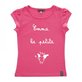 T-shirt fille rose personnalisé