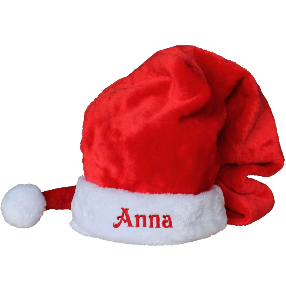 Grand bonnet de Noël avec prénom brodé