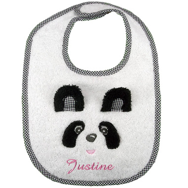 Bavoir panda brodé Bavoir panda brodé