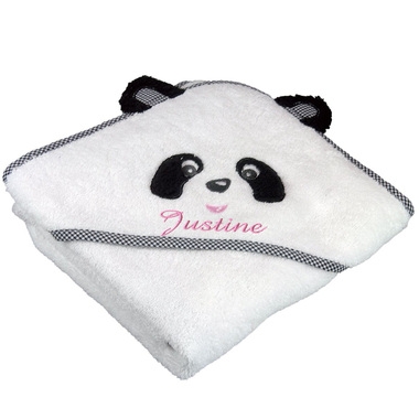Cape de bain brodée panda Cape de bain brodée panda