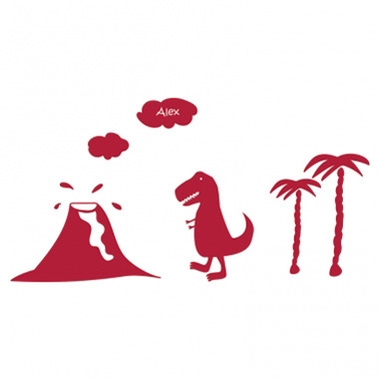 Stickers personnalisés T-Rex et volcan Stickers personnalisés T-Rex et volcan