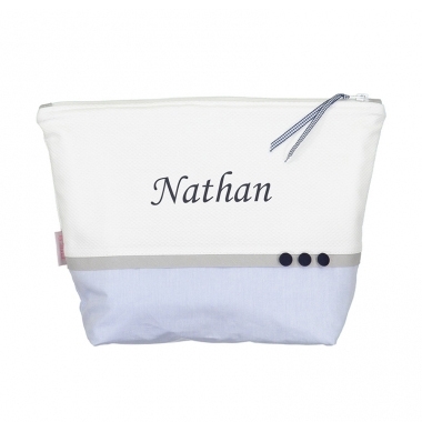 Trousse rectangulaire pacifique brodée Trousse rectangulaire pacifique brodée