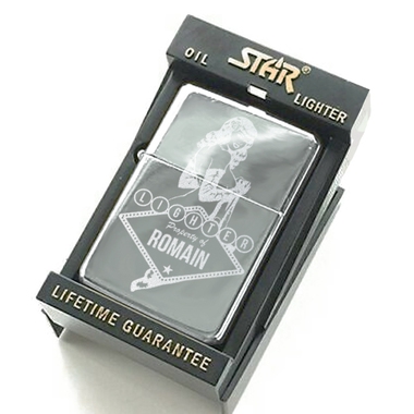 Briquet star gravé prénom Las Vegas Briquet star gravé prénom Las Vegas
