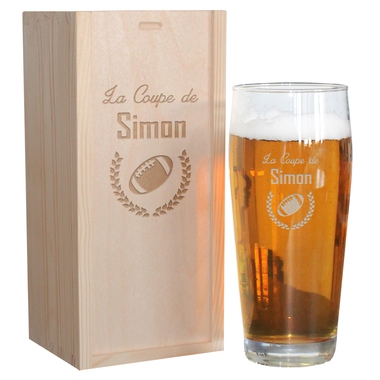 Pinte de bière sportif gravée Pinte de bière sportif gravée