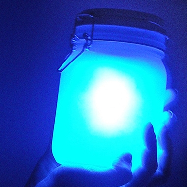 Lampe LED design Jar bleue Lampe LED design Jar bleue