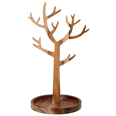 Arbre à bijoux en bois