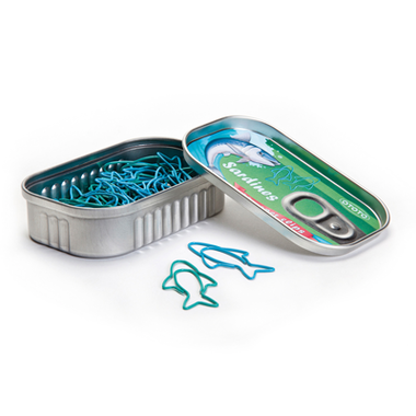 Boîte de trombones design sardines Boîte de trombones design sardines