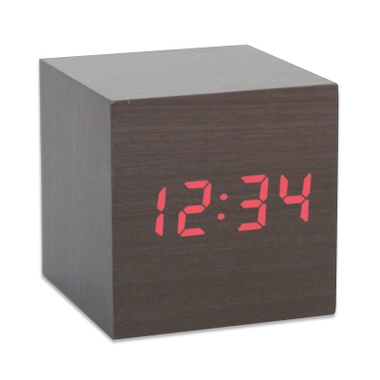 Mini réveil cube en bois Mini réveil cube en bois
