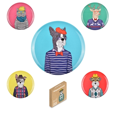 6 assiettes animaux look dandy 6 assiettes animaux look dandy