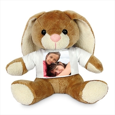 Peluche photo personnalisée lapin Peluche photo personnalisée lapin